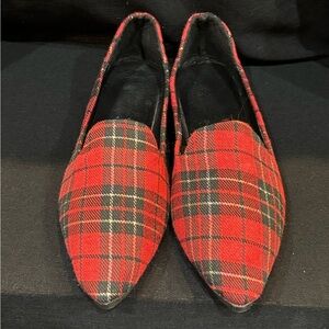 Tartan Red Plaid Loafers women’s size 8.5​